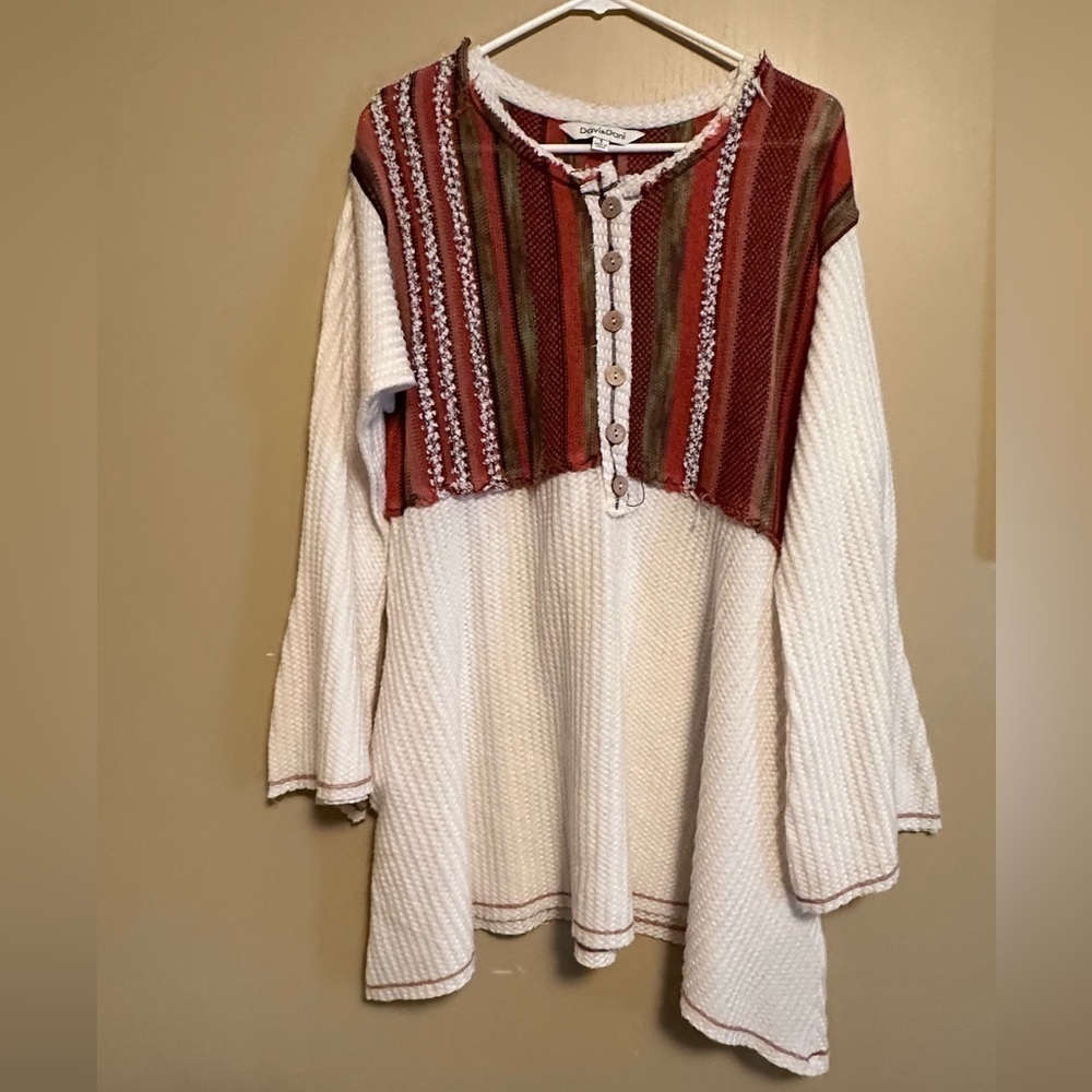 Davi & Dani Small Boho Southwestern Sweater Tunic